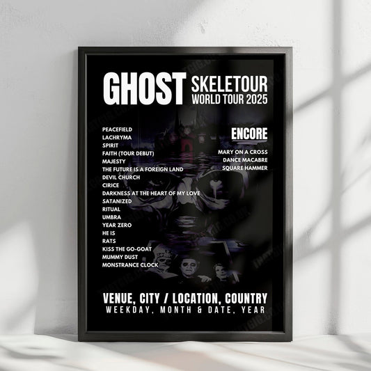 Ghost Setlist Poster - Sportpaleis, Merksem - April 22nd, 2025