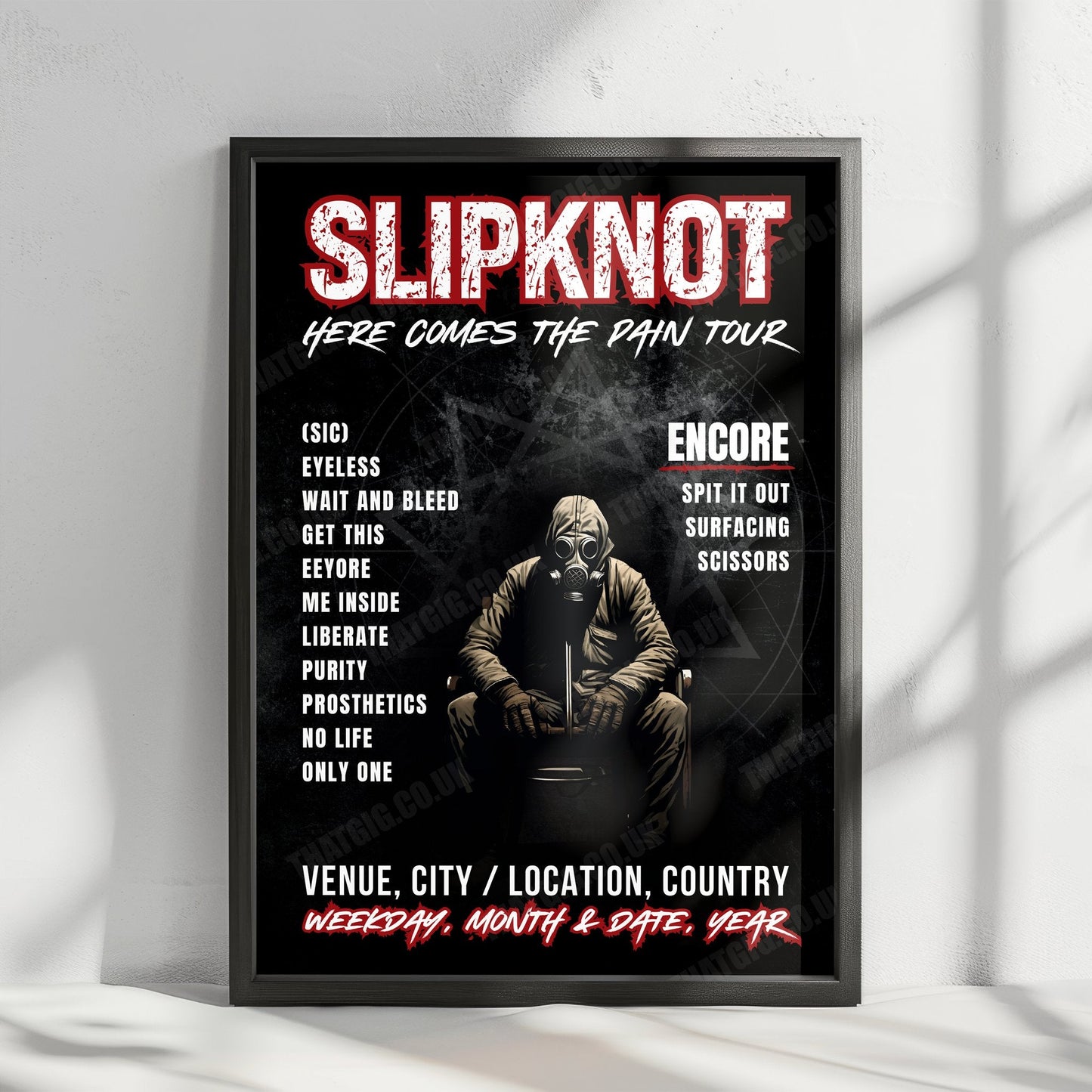 Slipknot Setlist Poster - Intuit Dome, Inglewood, CA, USA - September 13th, 2024
