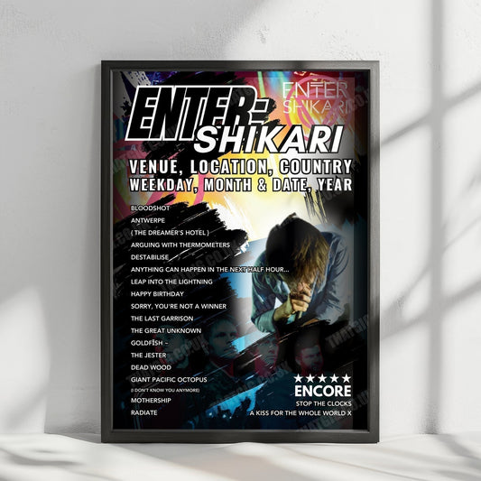 Enter Shikari Setlist Poster - The Howard Theatre, Washington, DC, USA - October 16th, 2024