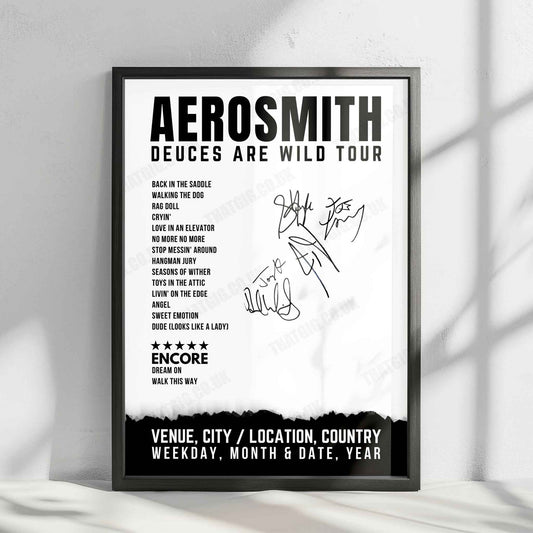 Aerosmith Setlist Poster - Park Theater at Park MGM, Las Vegas - July 4th, 2019