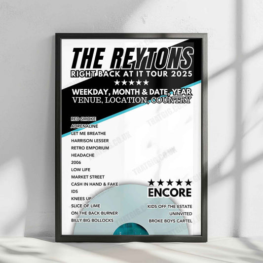 The Reytons Setlist Poster - Metro Theatre, Sydney - October 4th, 2024
