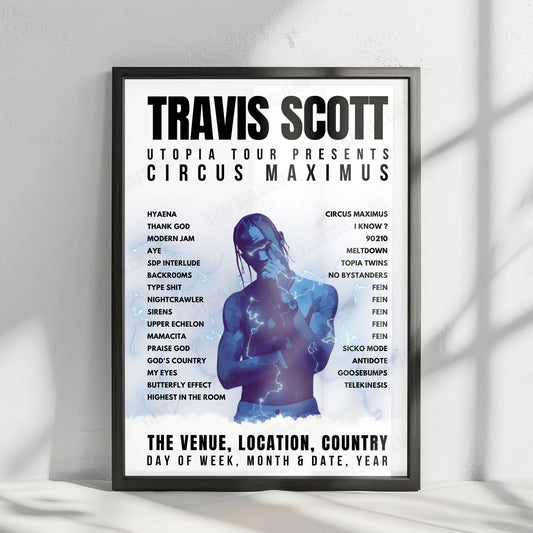 Travis Scott Setlist Poster - Gelredome, Arnhem - June 28th, 2024