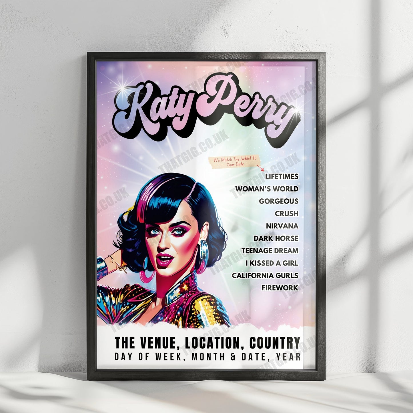 Katy Perry Setlist Poster - Estúdios Globo, Rio de Janeiro - September 18th, 2024
