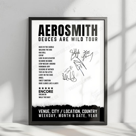 Aerosmith Setlist Poster - Park Theater at Park MGM, Las Vegas - November 19th, 2019