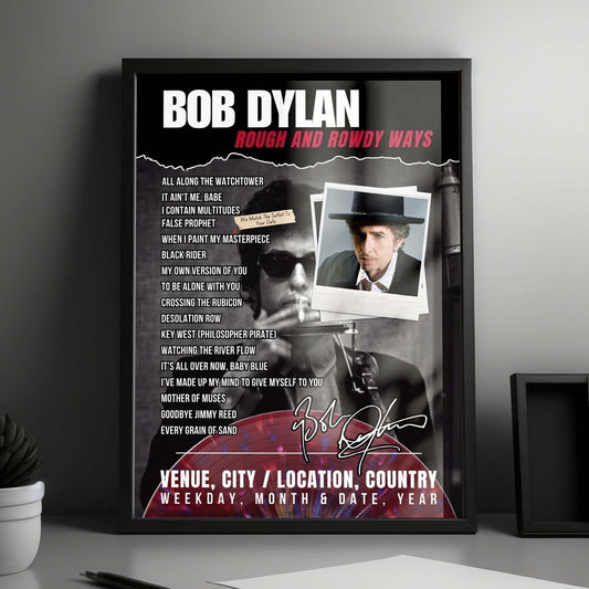 Bob Dylan Setlist Poster - Royal Albert Hall, London - November 12th, 2024
