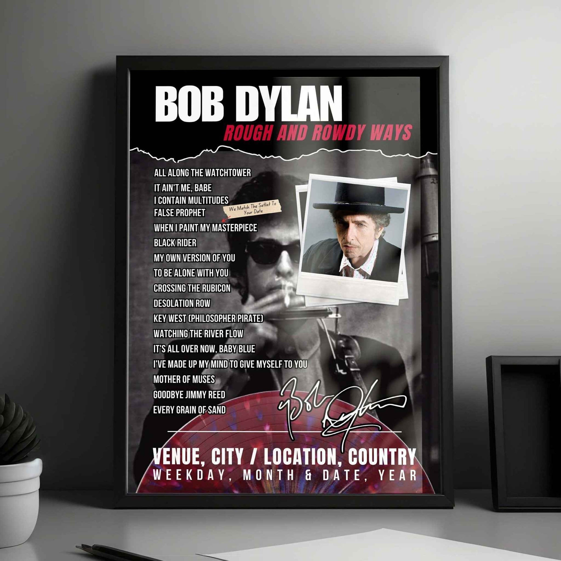 Bob Dylan Setlist Poster - Embassy Theatre, Fort Wayne - April 12th, 2025