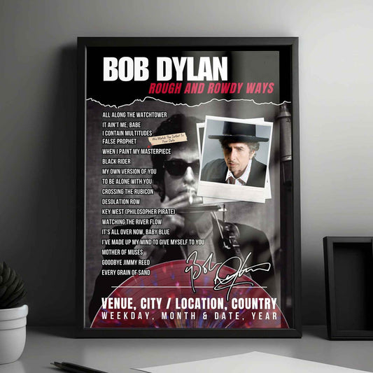 Bob Dylan Setlist Poster - Embassy Theatre, Fort Wayne - April 12th, 2025