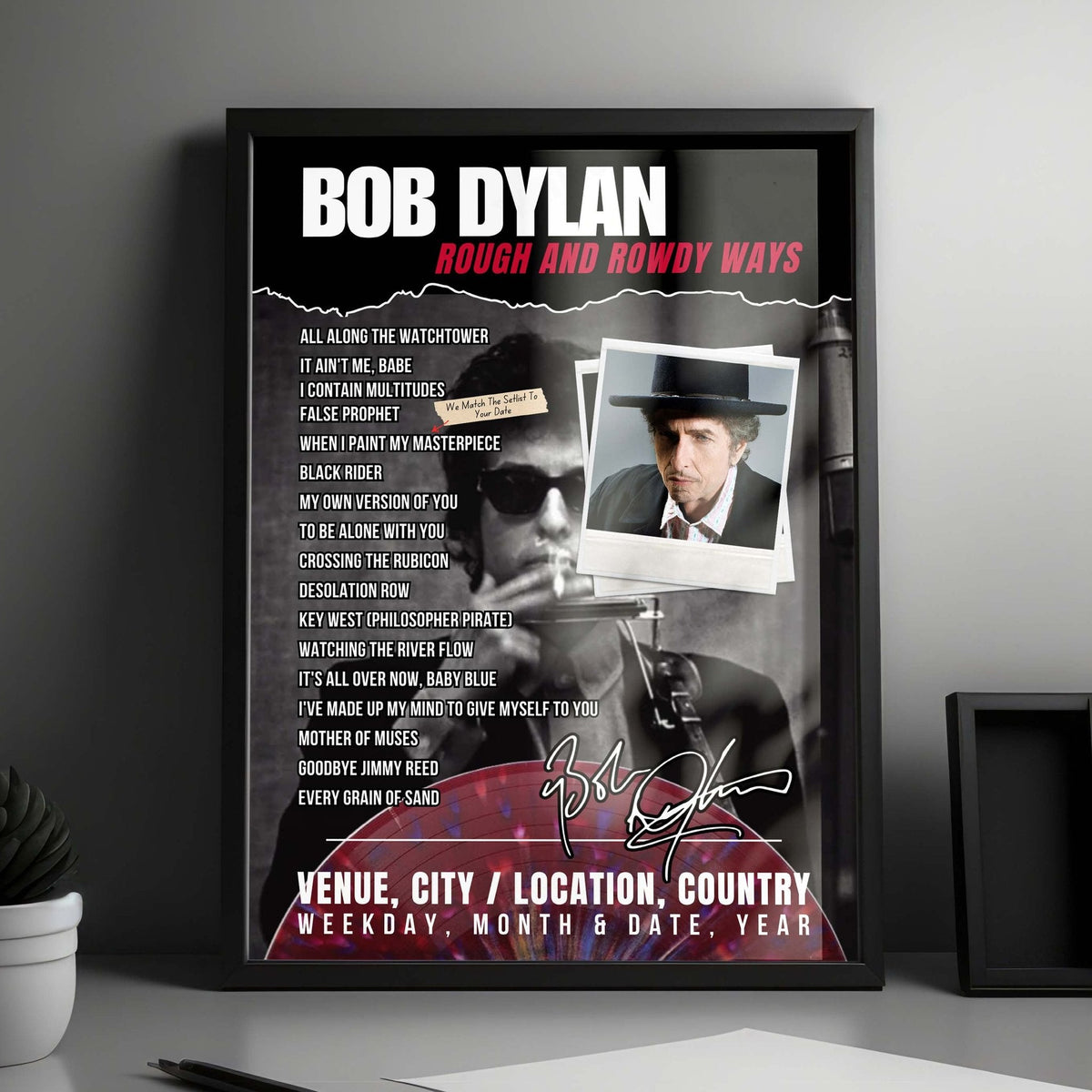Bob Dylan Setlist Poster - Jahrhunderthalle, Frankfurt - October 17th, 2024