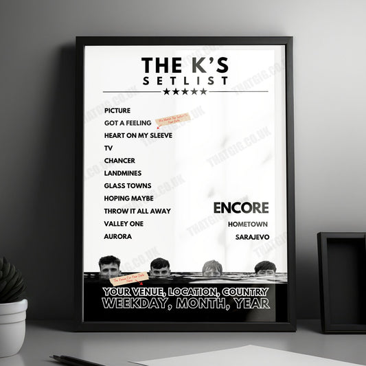 The K's Setlist Poster - Sidedoor, Liverpool, England - May 5th, 2024