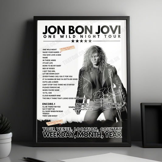 Bon Jovi Setlist Poster - PNC Arena, Raleigh - April 9th, 2022