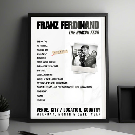 Franz Ferdinand Setlist Poster - Les Jeunes-Rives, Neuchâtel - June 14th, 2025