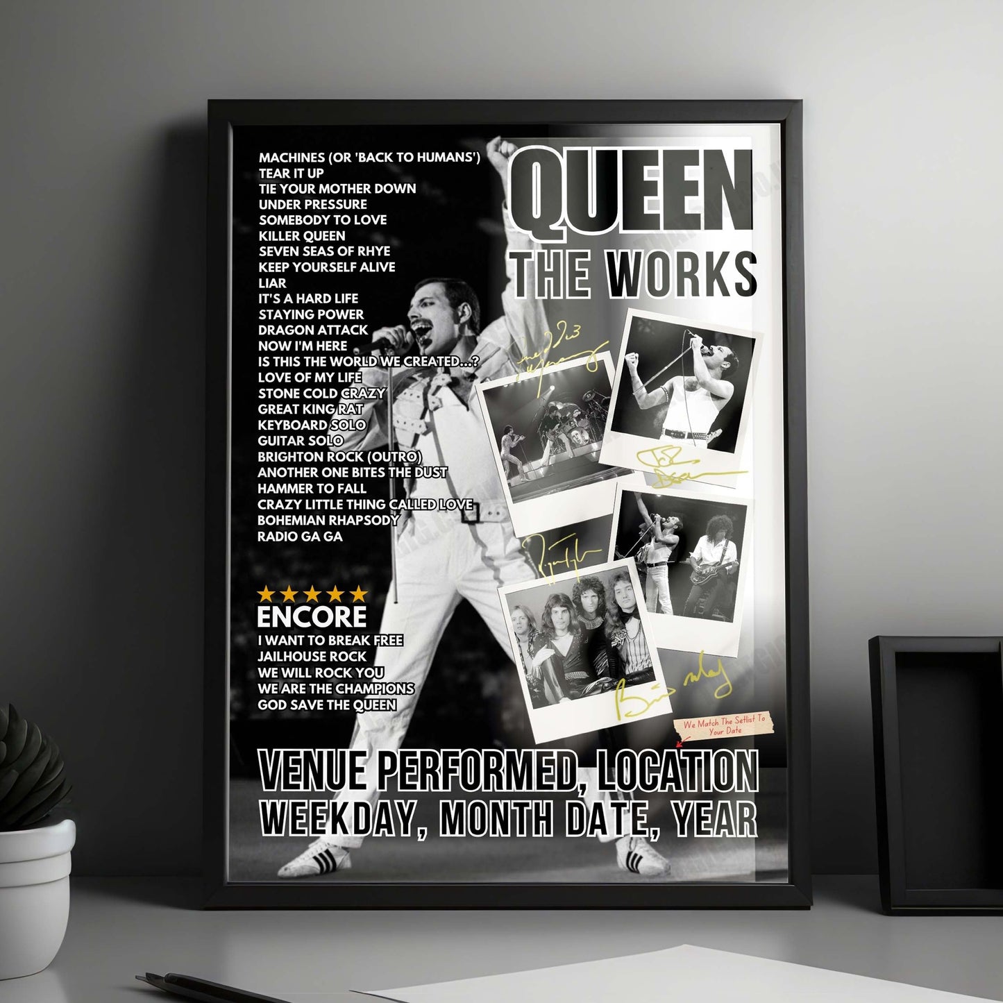 Queen Setlist Poster - Europahalle, Hanover - September 22nd, 1984