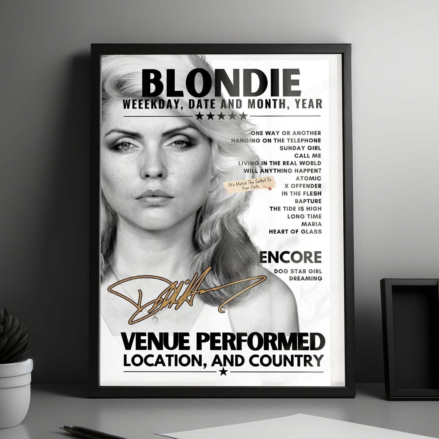 Blondie Setlist Poster - The Piece Hall, Halifax - June 7th, 2024