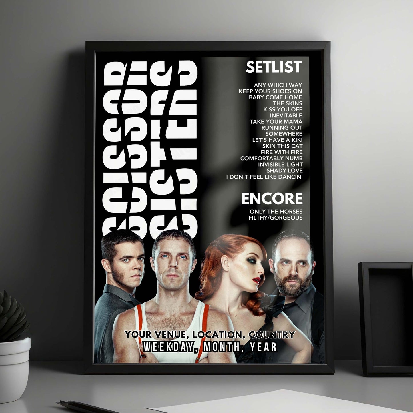 Scissor Sisters Setlist Poster - Bournemouth International Centre, Bournemouth - May 19th, 2025
