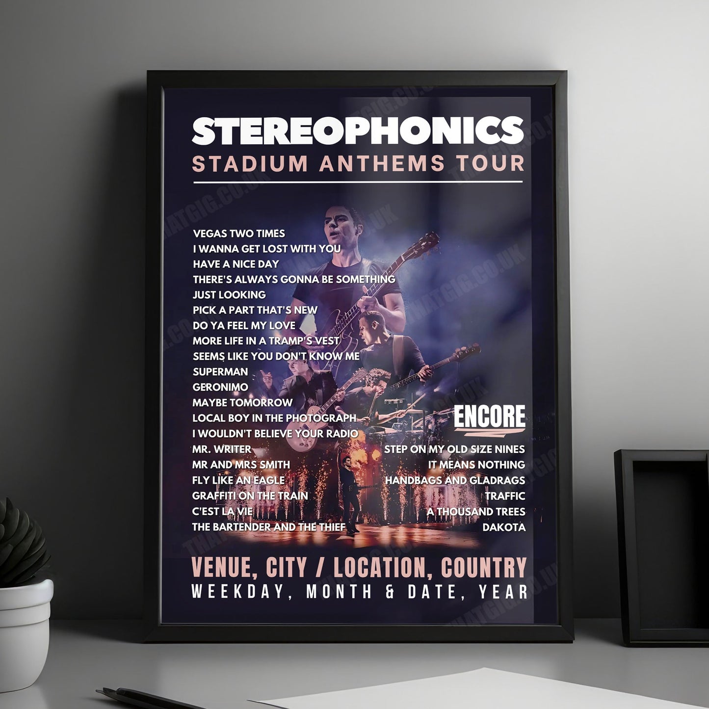 Stereophonics Setlist Poster - Sandringham House, Sandringham - August 16th, 2025