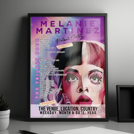 Melanie Martinez Setlist Poster - Delta Center Salt Lake City - May 18th, 2024