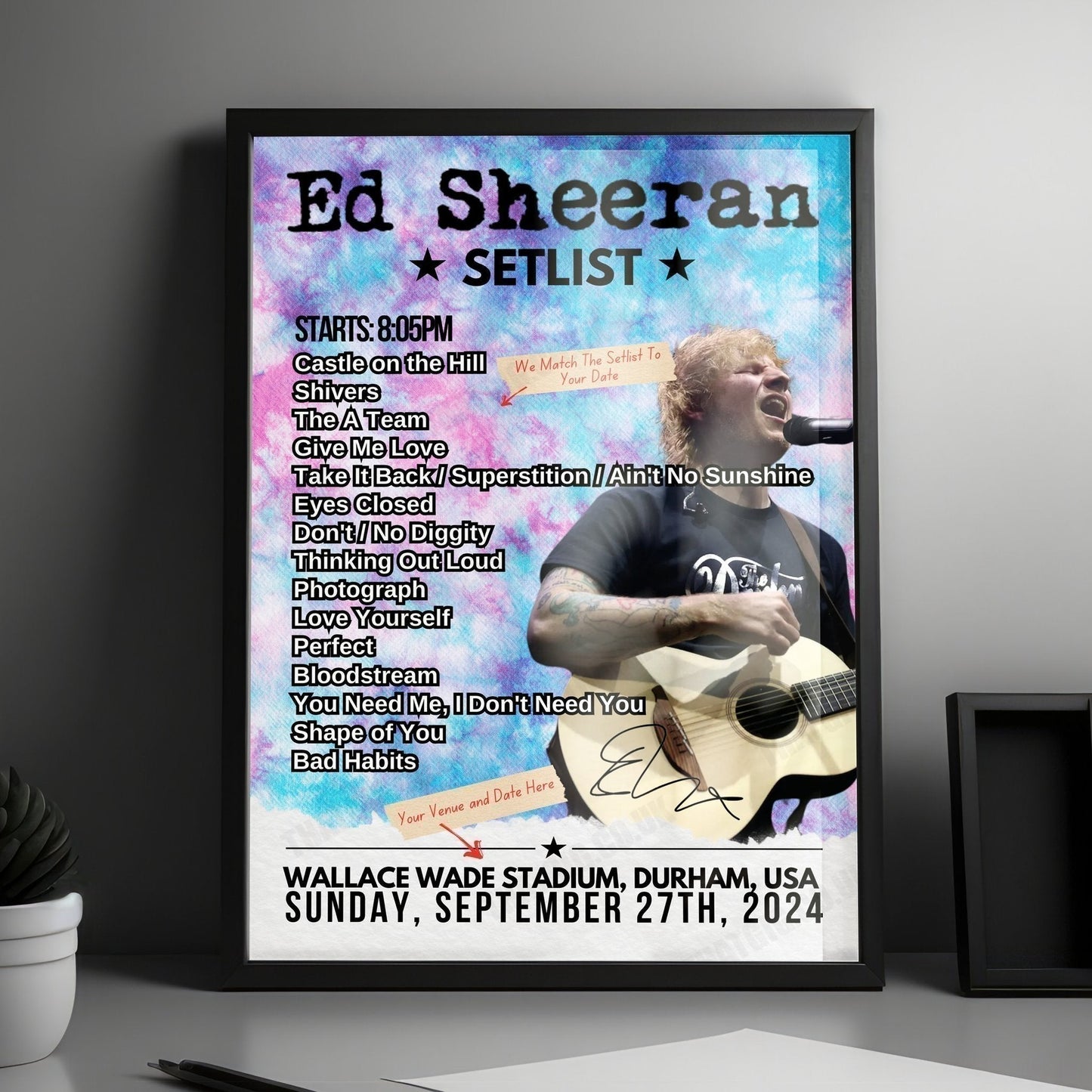 Ed Sheeran Setlist Poster - Wembley Stadium - June 29th, 2022