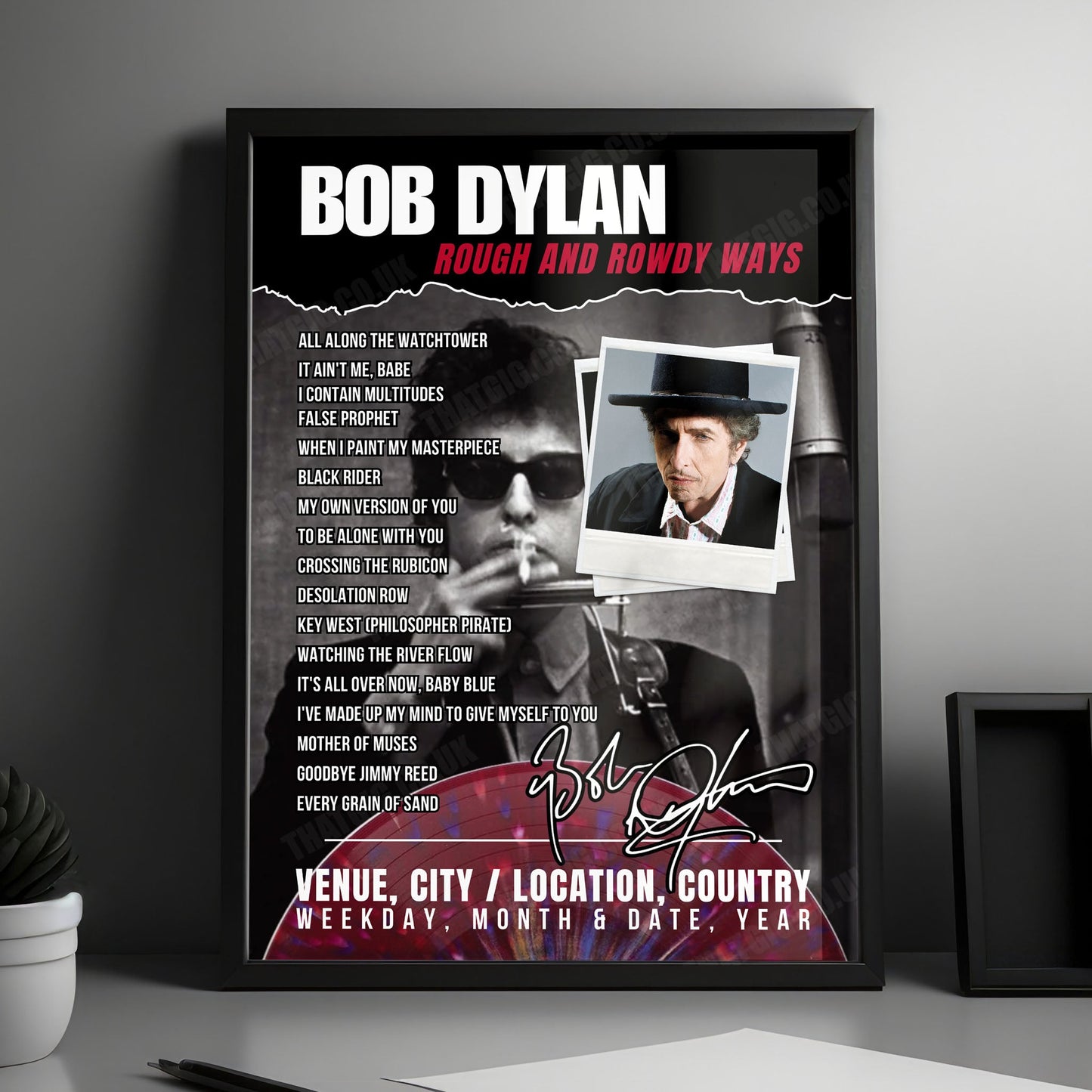 Bob Dylan Setlist Poster - Century II Performing Arts & Convention Center, Wichita - March 29th, 2025