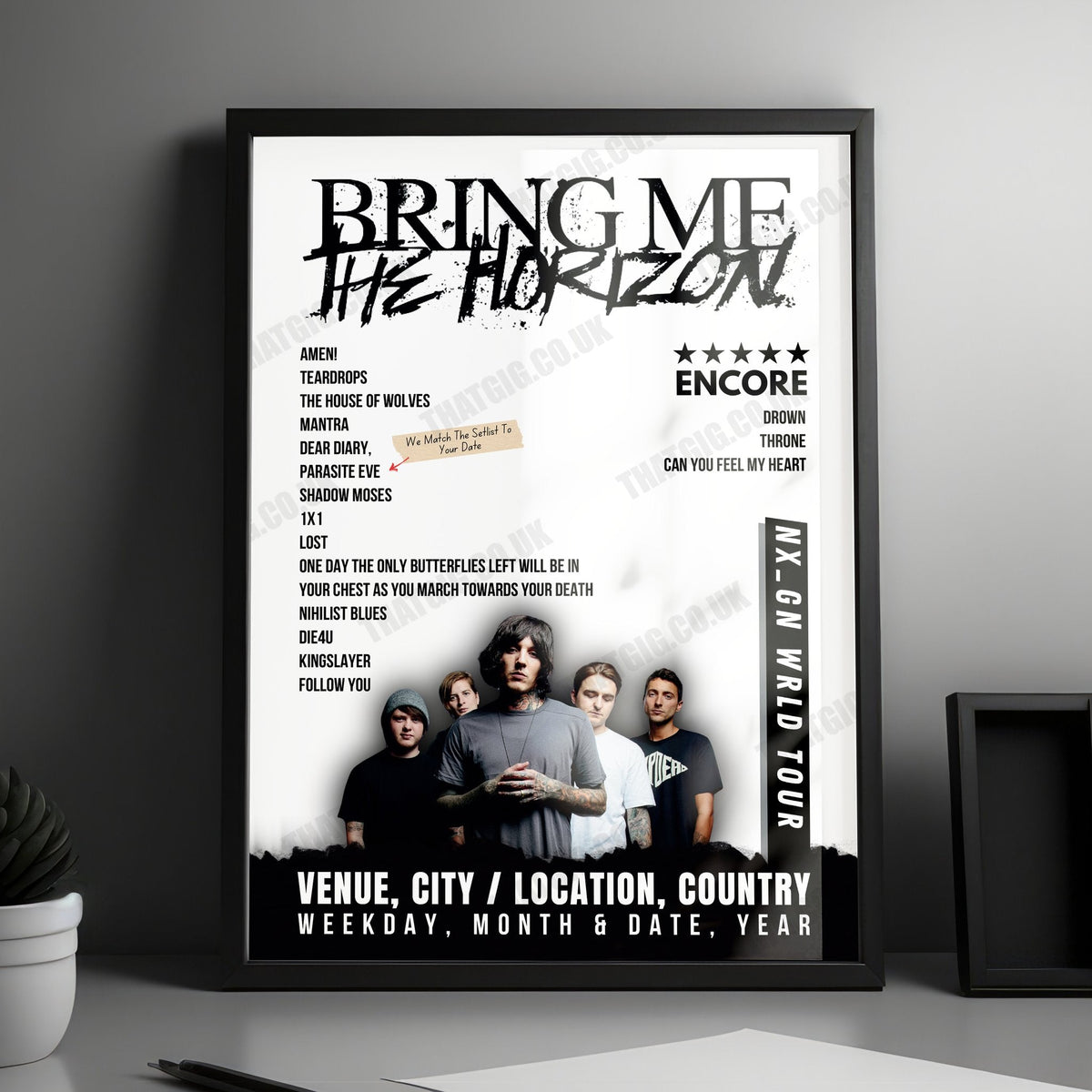 Bring Me the Horizon Setlist Poster - Park 360, Hradec Králové - June 14th, 2024