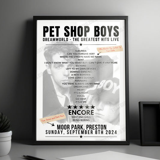 Pet Shop Boys Setlist Poster - ZAG-Arena, Hanover - June 29th, 2024