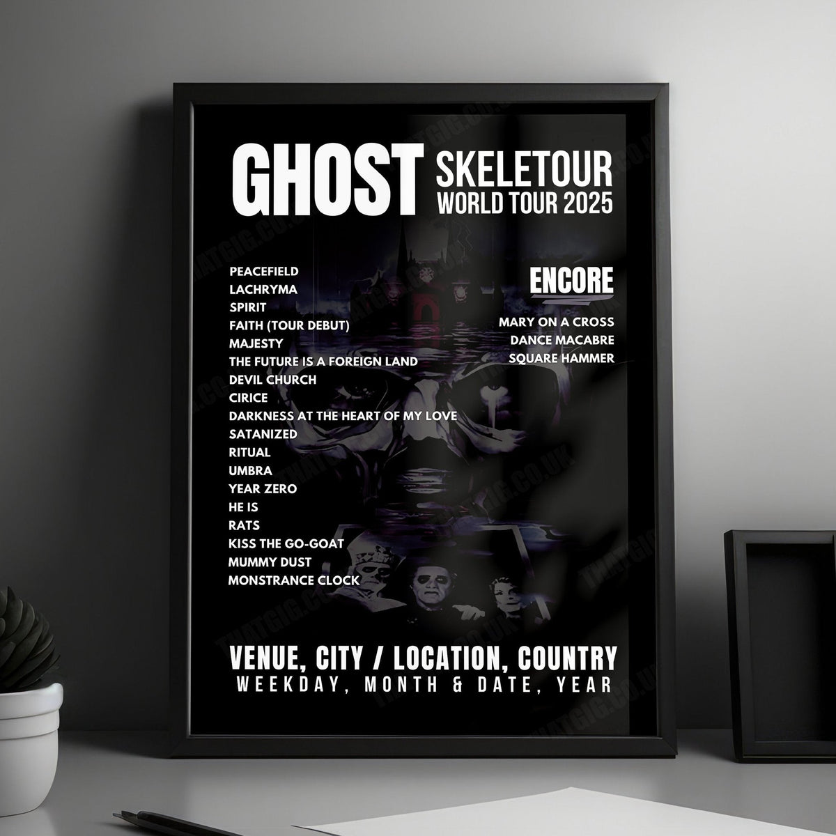 Ghost Setlist Poster - Uber Arena, Berlin - May 7th, 2025