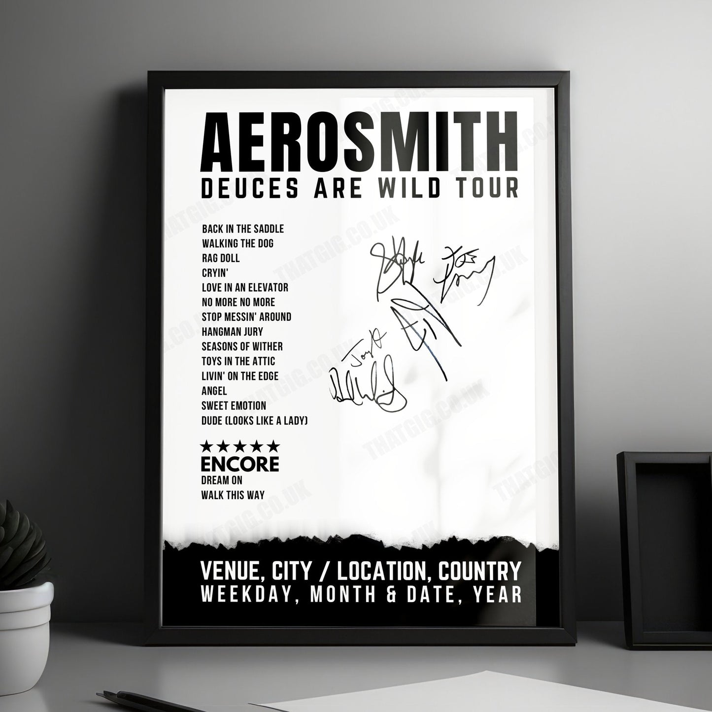 Aerosmith Setlist Poster - Dolby Live at Park MGM, Las Vegas - September 29th, 2022