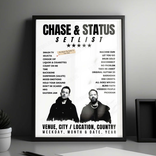Chase & Status Setlist Poster - Field Day 2025 - January 1st, 2025