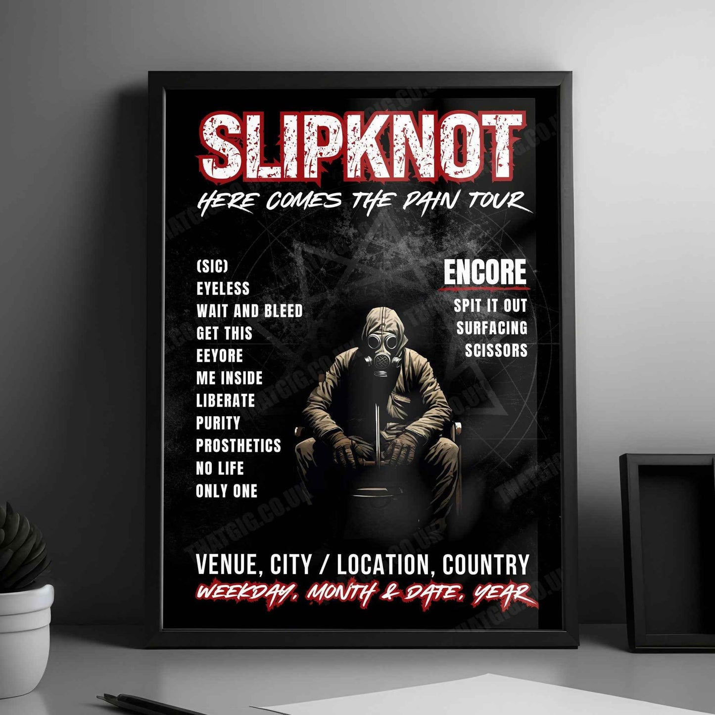 Slipknot Setlist Poster - QUARTERBACK Immobilien ARENA, Leipzig, Germany - December 9th, 2024