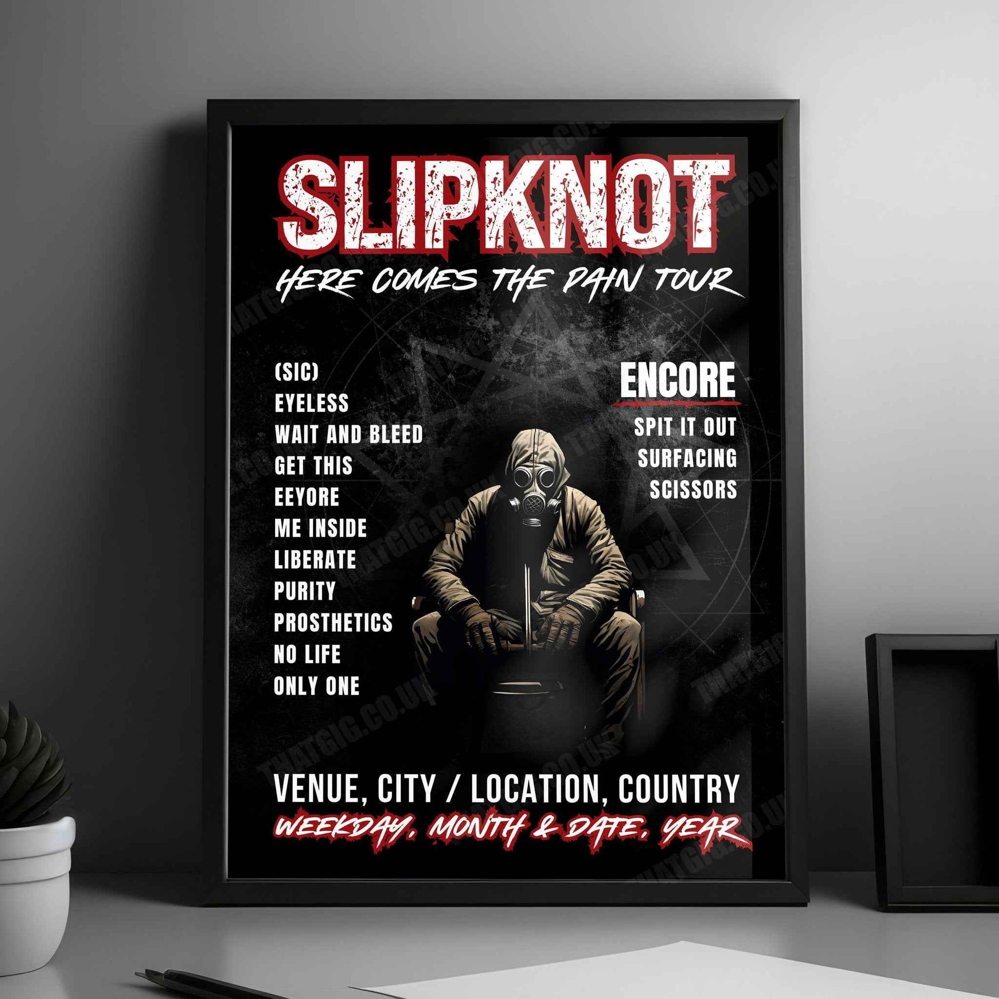 Slipknot Setlist Poster - QUARTERBACK Immobilien ARENA, Leipzig, Germany - December 9th, 2024