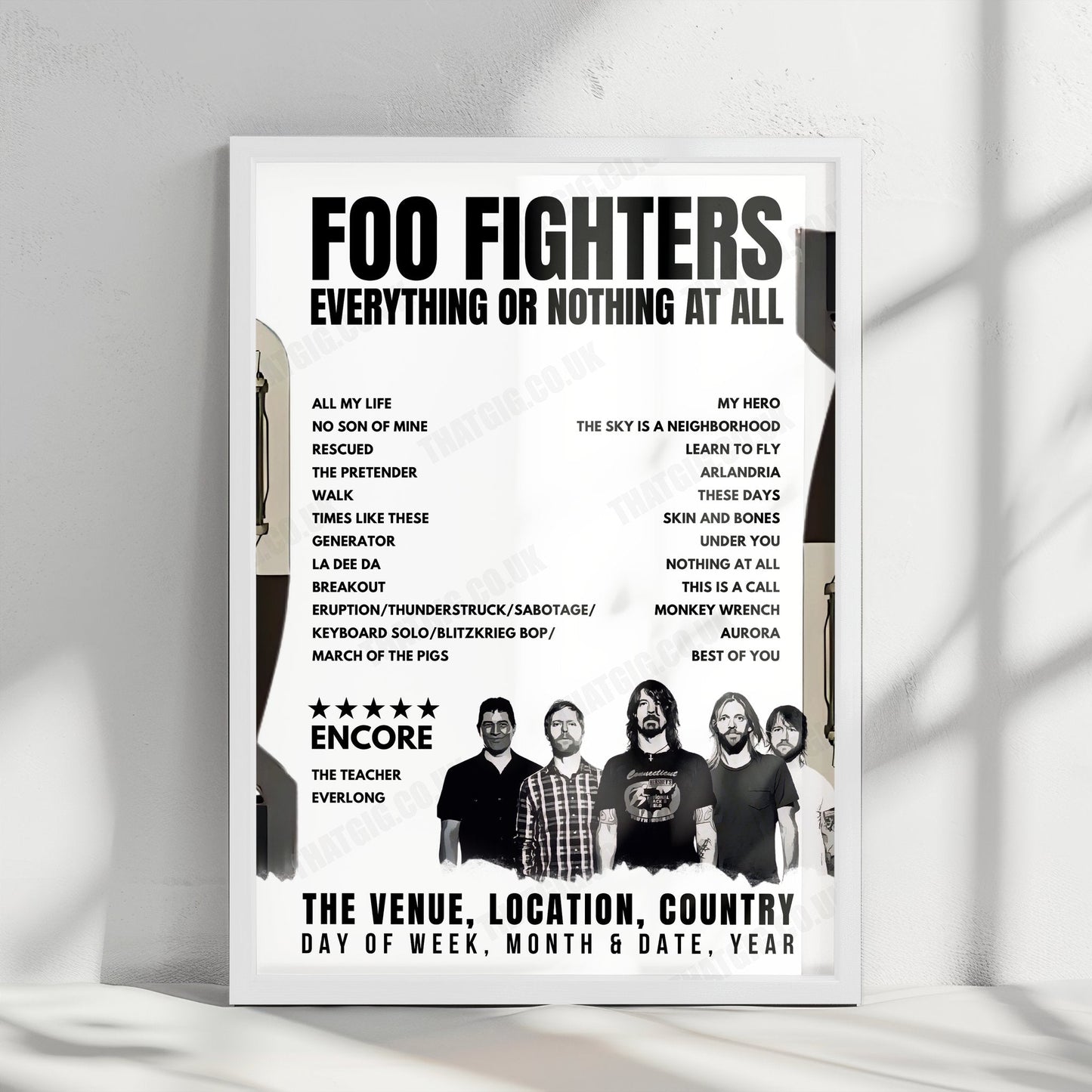 Foo Fighters Setlist Poster - London Stadium, London - June 20th, 2024