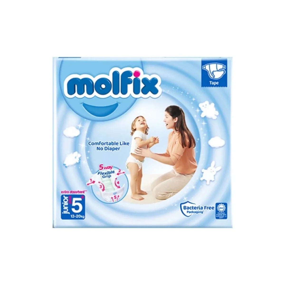 Molfix Junior Plus Size 5+ Nappy Pants - 44 nappies
