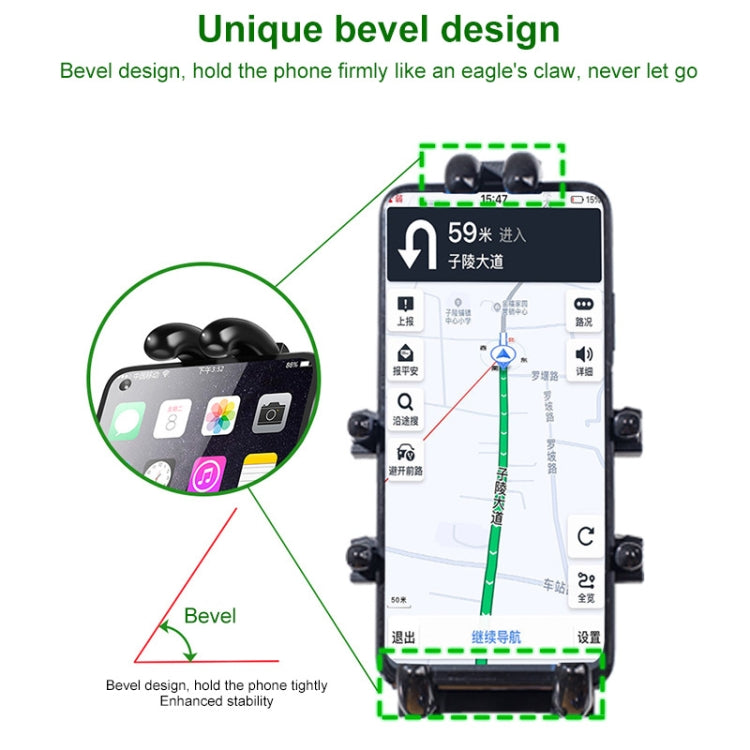 M8 Bolt Ball-Head Motorcycle Multi-function Eight-jaw Aluminum Phone Navigation Bracket with Anti-theft Knobs, M8 Bolt+Anti-theft Knobs
