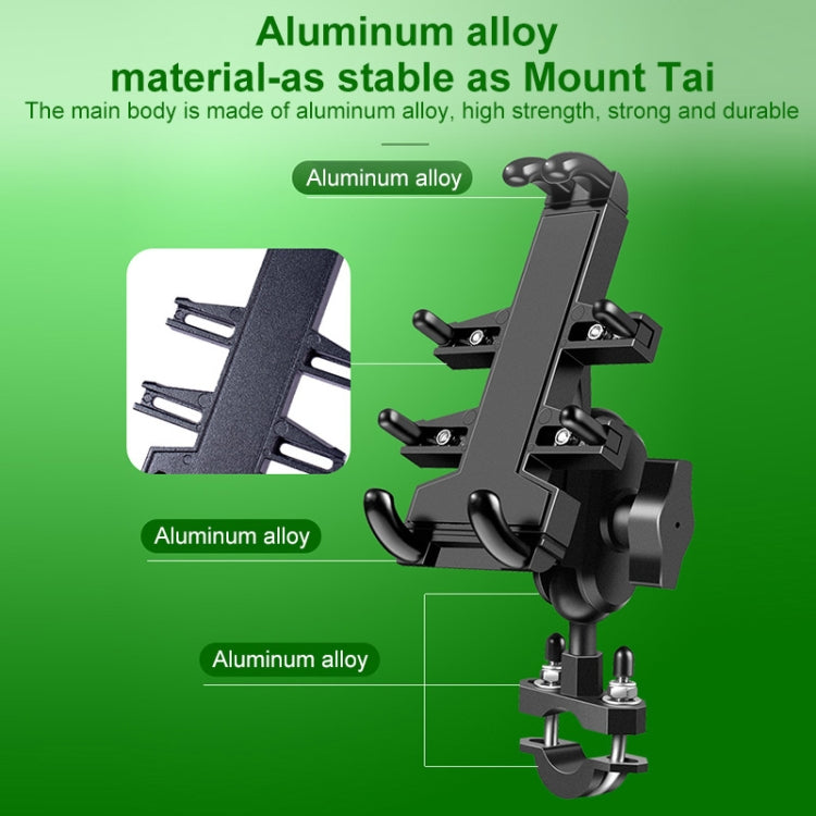 M8 Bolt Ball-Head Motorcycle Multi-function Eight-jaw Aluminum Phone Navigation Bracket with Anti-theft Knobs, M8 Bolt+Anti-theft Knobs