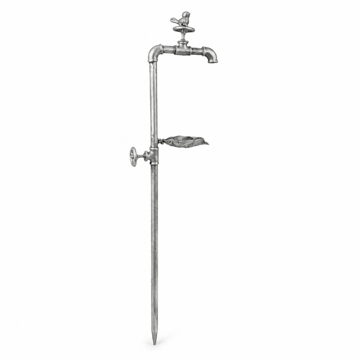 Rustic Bird Bath and Feeder Freestanding Garden Stake 92cm