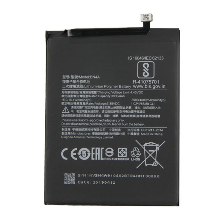 BN4A 3900mAh Li-Polymer Battery for Xiaomi Redmi Note 7 / Note 7 Pro, For Xiaomi Redmi Note 7