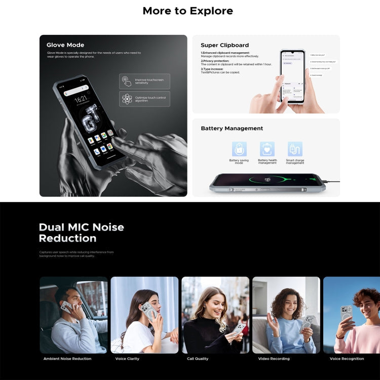 [HK Warehouse] DOOGEE Blade GT 5G Rugged Phone, 12GB+256GB, 6.72 inch Android 14 Dimensity 7050 Octa Core, Network: 5G, OTG, NFC, LED Light Effect (White)