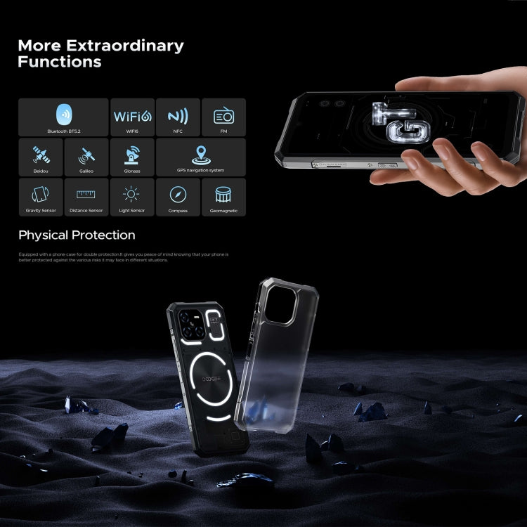 [HK Warehouse] DOOGEE Blade GT 5G Rugged Phone, 12GB+256GB, 6.72 inch Android 14 Dimensity 7050 Octa Core, Network: 5G, OTG, NFC, LED Light Effect (Black)