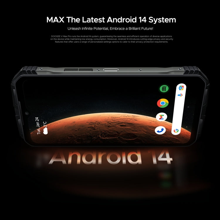 DOOGEE V Max Pro Rugged Phone, 12GB+512GB, 6.58 inch Android 14 Dimensity 7050 Octa Core 2.6GHz, Network: 5G, OTG, NFC (Grey)