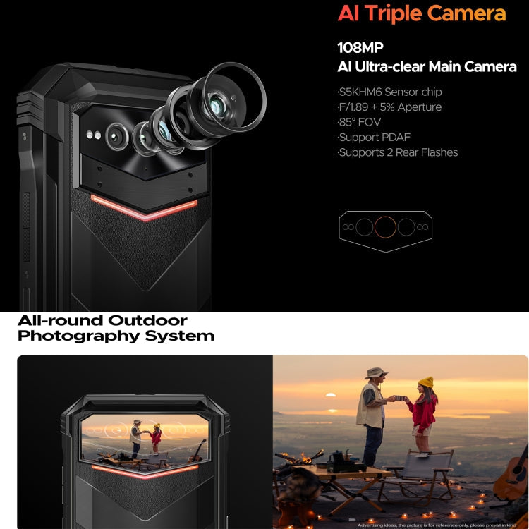 DOOGEE V Max Pro Rugged Phone, 12GB+512GB, 6.58 inch Android 14 Dimensity 7050 Octa Core 2.6GHz, Network: 5G, OTG, NFC (Black)