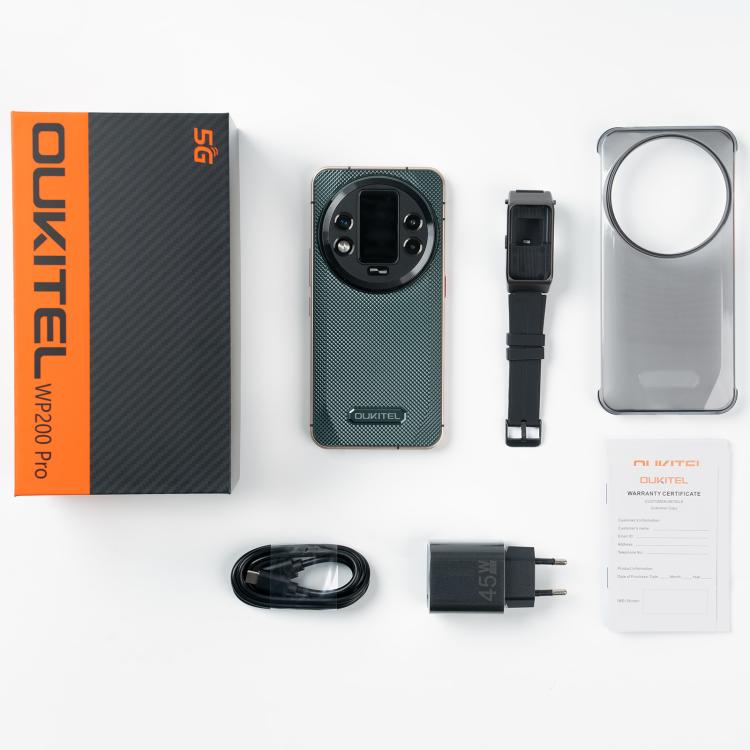 Oukitel WP200 Pro 5G Rugged Phone, 24GB+1TB, Screen Fingerprint, 6.7 inch Android 15.0 MTK Dimensity 8200 Octa-Core, NFC, OTG, Network: 5G