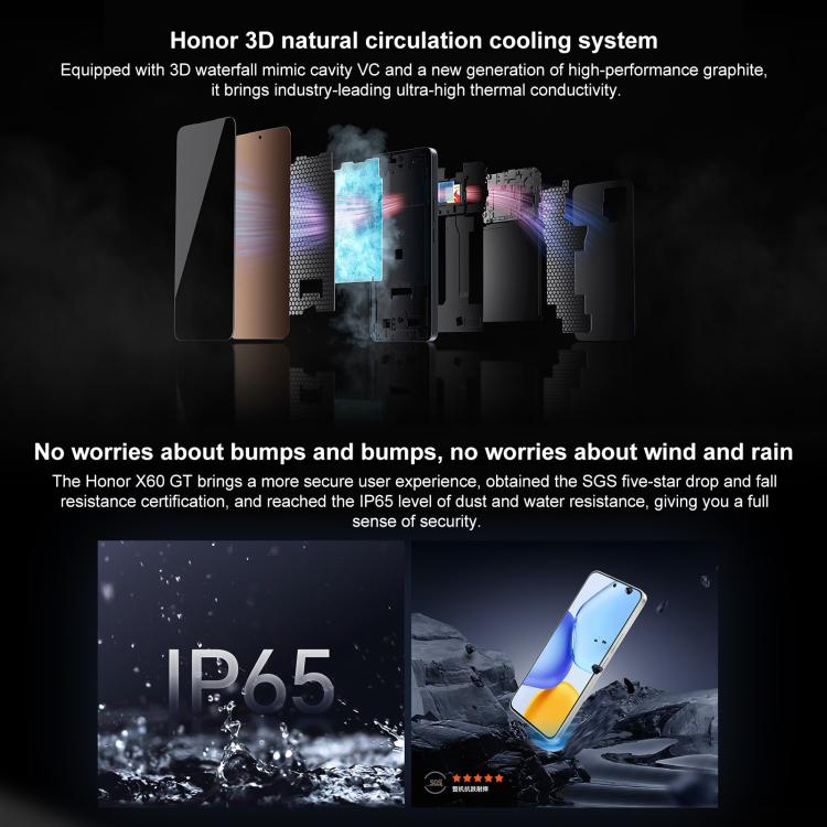 Honor X60 GT, 16GB+512GB, In-screen Fingerprint, 6.7 inch MagicOS 9.0 Android 15.0 Snapdragon 8+ Gen 1 Octa Core, Network: 5G, OTG, NFC, 16GB+512GB