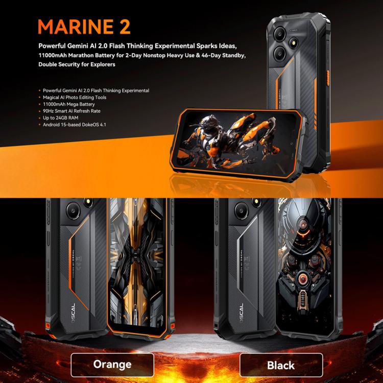 Blackview Oscal Marine 2, 4GB+64GB, 6.56 inch Android 15 Unisoc UMS9230E T615 Octa Core, Network: 4G, OTG, NFC, 4GB+64GB