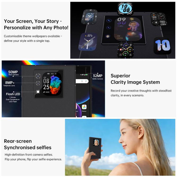 Unihertz Titan 2 5G QWERTY Smartphone – 12GB RAM, 512GB, Dual Screen