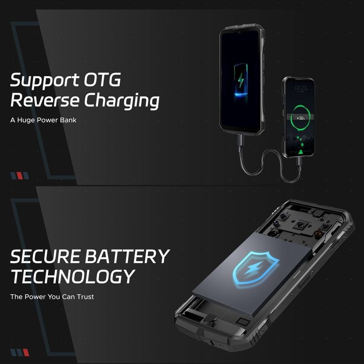 DOOGEE S Cyber, 8GB+256GB, 6.58 inch Android 14 Spreadtrum T606 Octa Core, Network: 4G, OTG, NFC (Black Silver)