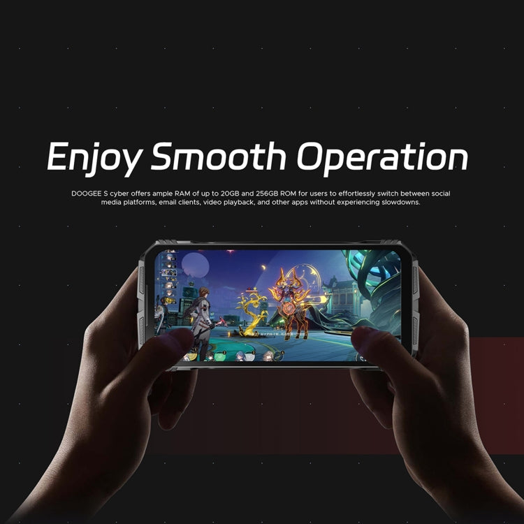 DOOGEE S Cyber, 8GB+256GB, 6.58 inch Android 14 Spreadtrum T606 Octa Core, Network: 4G, OTG, NFC (Black Silver)