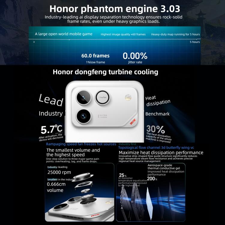 Honor WIN RT, 16GB+1TB, 3D Ultrasonic Fingerprint, 10000mAh Battery, 6.83 inch MagicOS 10.0 / Android 16 Snapdragon 8 Elite Octa Core, Network: 5G, NFC, OTG, 16GB+1TB