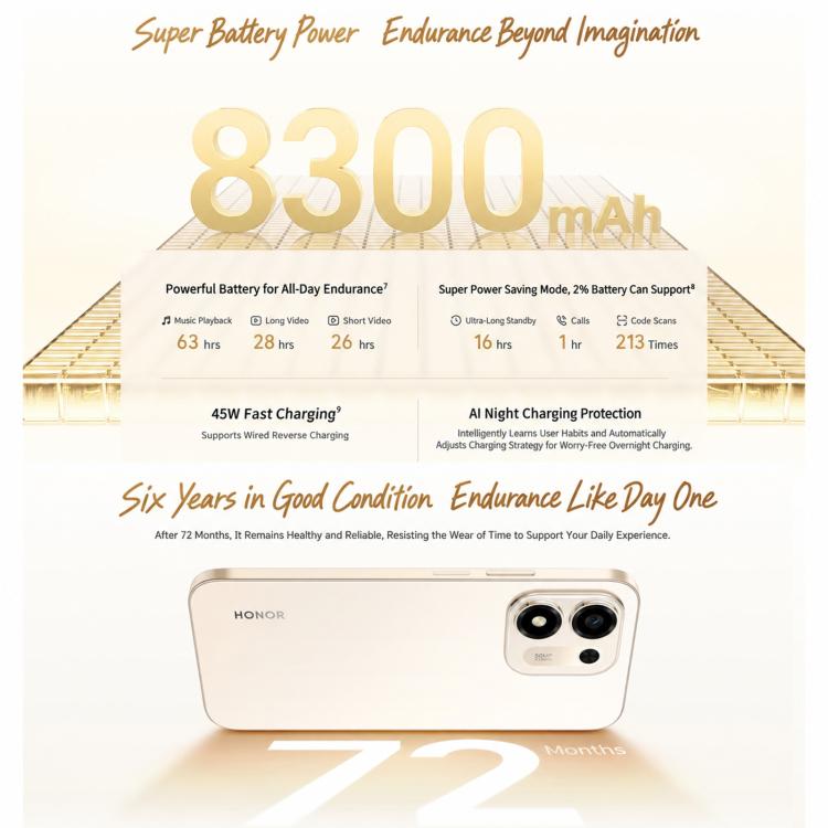 Honor Play11, 6GB+128GB, Side Fingerprint, 6.872 inch Android 16 MagicOS 10 Snapdragon 4 Gen 4th Octa Core, OTG, NFC, Network: 5G, 6GB+128GB