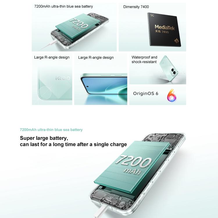 vivo iQOO Z11x, 12GB+512GB, Side Fingerprint, 6.76 inch Android 16 OriginOS 6 Dimensity 7400 Octa Core, OTG, NFC, Network: 5G, Support Google Play, 12GB+512GB