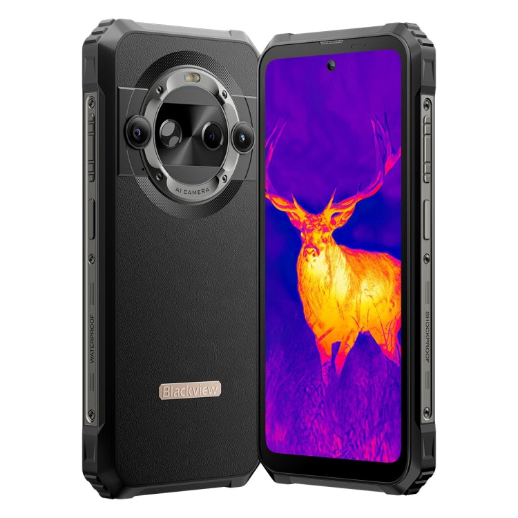 Blackview BL9000 Pro 5G, Thermal Imaging Camera, 12GB+512GB, IP68/IP69K/MIL-STD-810H, 6.78 inch Android 14 MediaTek Dimensity 8020 Octa Core, Network: 5G, NFC, OTG (Black)