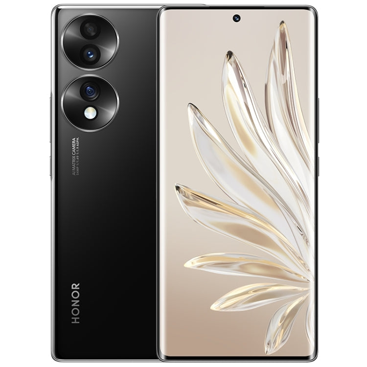 Triple Back Cameras, Screen Fingerprint Identification,  6.67 inch Magic UI 6.1 Qualcomm Snapdragon 778G Plus Octa Core up to 2.5GHz, Network: 5G, OTG, NFC, Not Support Google Play, Honor 70 5G 12GB+512GB